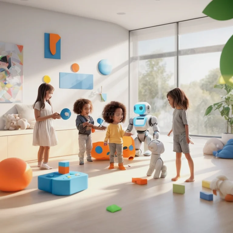 Kind interagiert mit KI-Spielzeug